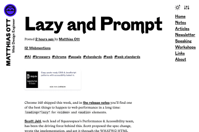screenshot of Lazy and Prompt