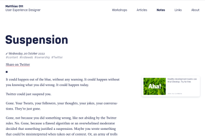 screenshot of Suspension