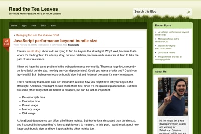 screenshot of JavaScript performance beyond bundle size