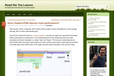 screenshot of Does shadow DOM improve style performance?