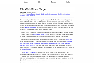 screenshot of File Web Share Target