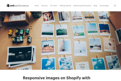 screenshot of Responsive images on Shopify with Liquid