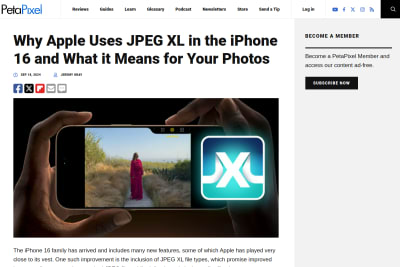 screenshot of Why Apple Uses JPEG XL in the iPhone 16 and What it Means for Your Photos