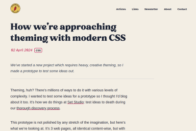 screenshot of How we’re approaching theming with modern CSS