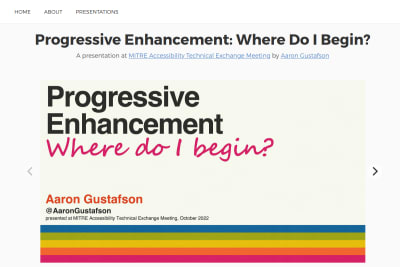 screenshot of Progressive Enhancement: Where Do I Begin?