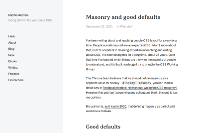 screenshot of Masonry and good defaults