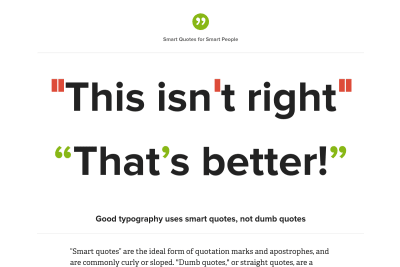 screenshot of Smart Quotes for Smart People