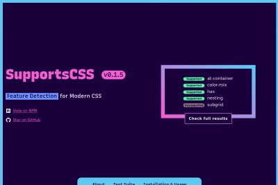 screenshot of SupportsCSS
