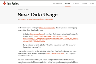 screenshot of Save-Data Usage