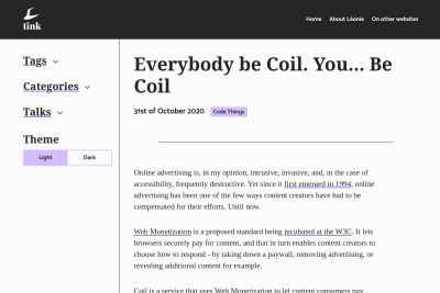 screenshot of Everybody be Coil. You… Be Coil