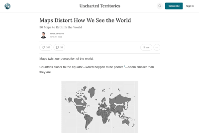 screenshot of Maps Distort How We See the World