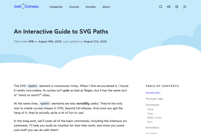 screenshot of An Interactive Guide to SVG Paths