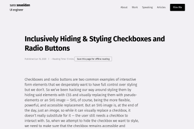 screenshot of Inclusively Hiding & Styling Checkboxes and Radio Buttons