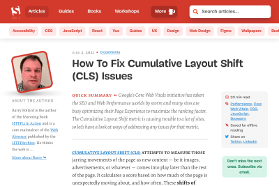 screenshot of How To Fix Cumulative Layout Shift (CLS) Issues