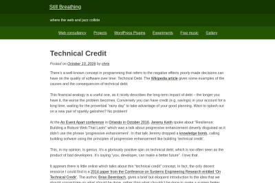 screenshot of Technical credit