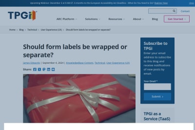 screenshot of Should form labels be wrapped or separate?