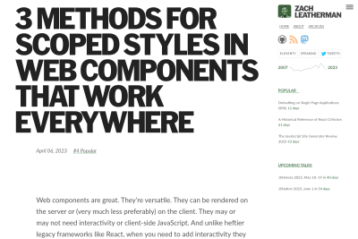 screenshot of 3 Methods for Scoped Styles in Web Components That Work Everywhere