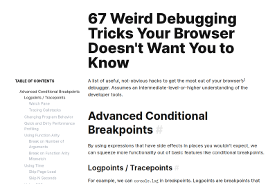 screenshot of 67 Weird Debugging Tricks Your Browser Doesn't Want You to Know