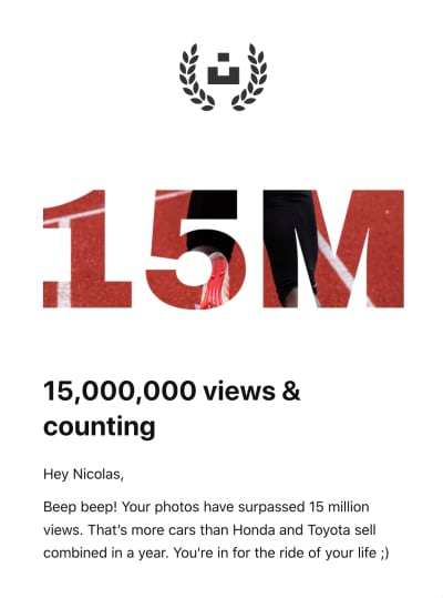 15 000 000 views on Unsplash!