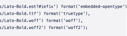 Screenshot of CSS code declaring a  in the wrong order
