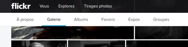 Flickr UI in French