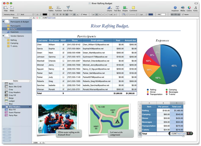 Apple Numbers '08. Le nouveau tableur de Apple