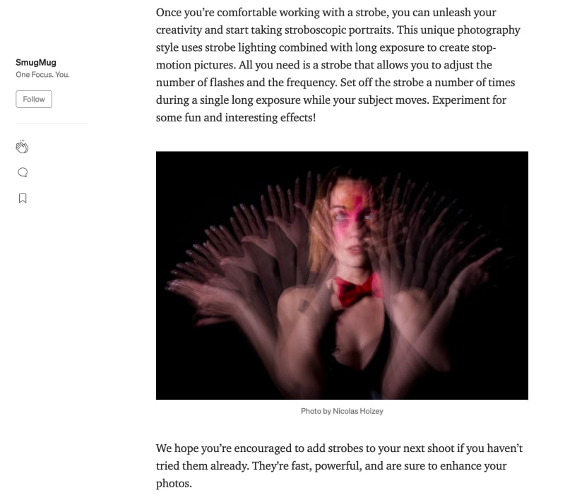 My photo in SmugMug's publication
