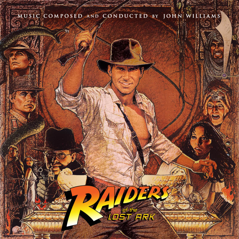 The cover of the amazing Raiders of the Lost Ark soundtrack by John Williams.