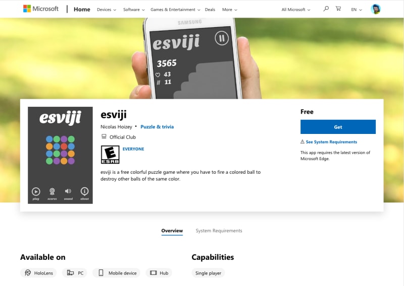 esviji in the Windows Store