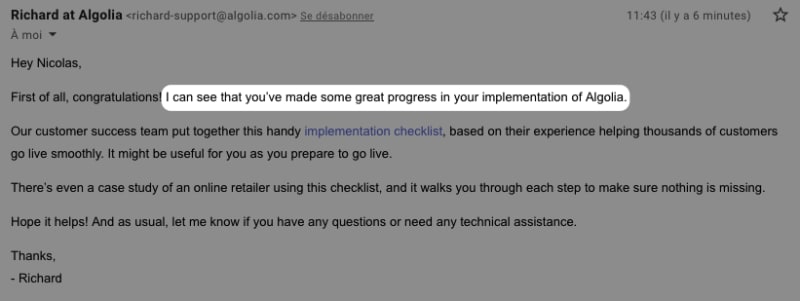 An email from 