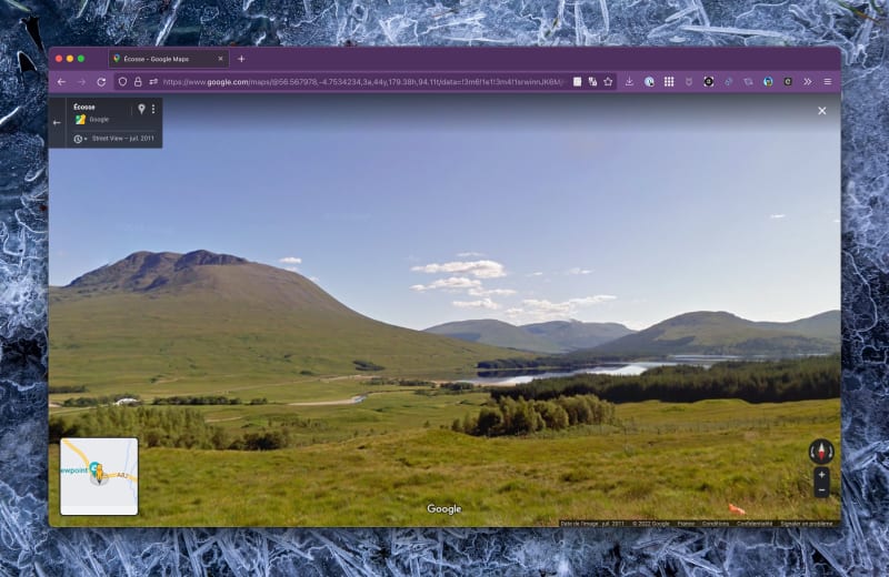 The same view in Google Maps Street View