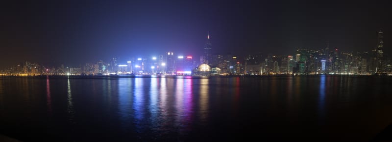 A view from the Hong Kong Avenue of Stars