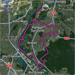 Carte de l'activité Sortie vélo dans l'après-midi