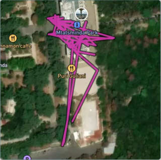 Carte de l'activité Fête à Mtatsminda au dessus de Tbilisi