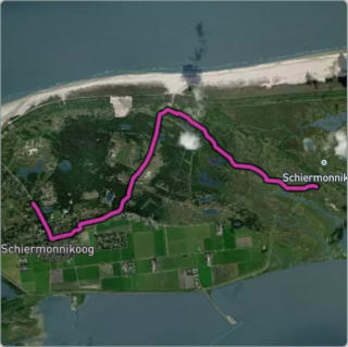 Carte de l'activité Retour de la randonnée à Schiermonnikoog