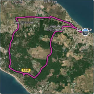 Carte de l'activité Sortie vélo dans l'après-midi