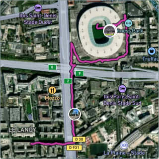 Carte de l'activité Rugby à 7 féminin aux Jeux Olympiques de Paris