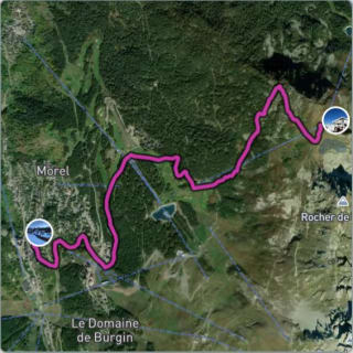 Carte de l'activité Ski alpin l’après-midi