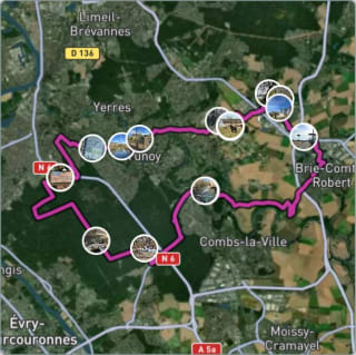 Carte de l'activité Boucle entre Montgeron et Brie-Comte-Robert