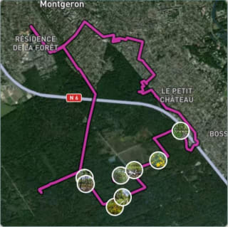 Carte de l'activité Une petite pause méridienne bien optimisée ! 🚴