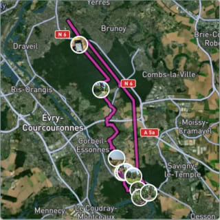 Carte de l'activité Un p'tit tour pour voir la Seine au niveau de mon club de tennis de St Fargeau Villers