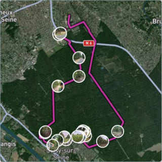 Carte de l'activité Squadratinhos, ronces et pistes VTT