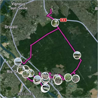 Carte de l'activité Tour vers le barrage et écluse d'Évry-Soisy