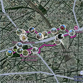 Carte de l'activité Balade sandwich au Parc Monceau