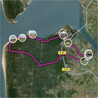 Carte de l'activité Fat bike et dégustation d’huîtres