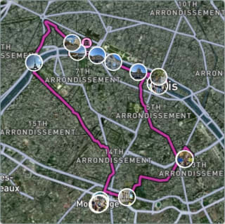 Carte de l'activité Balade à vélo avec Émeline et Olympe
