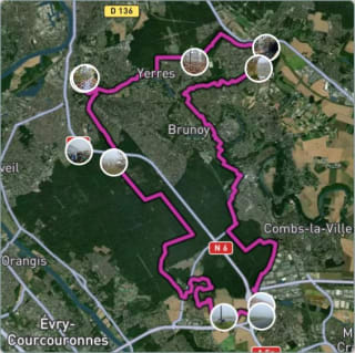 Carte de l'activité Trans'Montgeronnaise 2025 dans le brouillard
