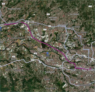 Carte de l'activité « Costa Rica - Trajet aéroport → hôtel Presidente »