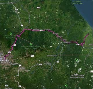 Carte de l'activité « Costa Rica - Trajet hôtel Presidente → Embarcadère pour Pacuare »
