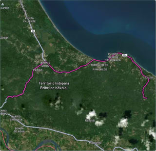 Carte de l'activité « Costa Rica - Trajet en voiture pour retourner au logement »